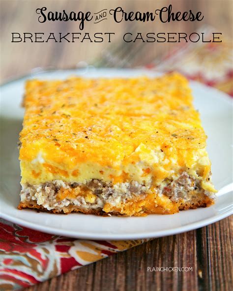 Sausage And Cream Cheese Breakfast Casserole The Yellow