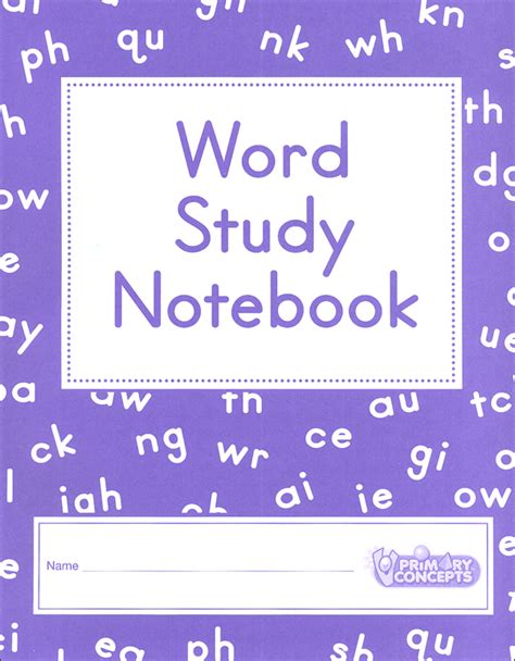 Word Study Notebook Primary Concepts 9781601842077