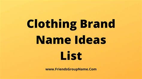 1100 Clothing Brand Name Ideas List 2024