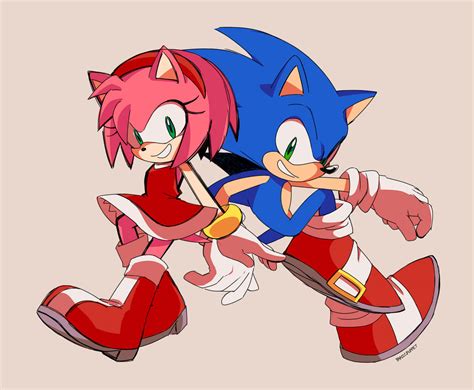 download sonic and amy love in action wallpaper