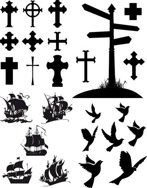 Christian Cross Silhouette Eps Free Vector Download