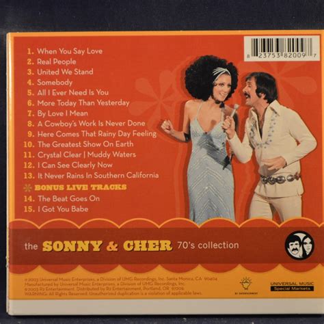 THE SONNY CHER 70S COLLECTION I GOT YOU BABE CD Todo Música y