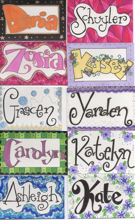 Jpg versions are included as an exclusive bonus. Name tags I drew for kids I work with. part 1 | Drawing ...