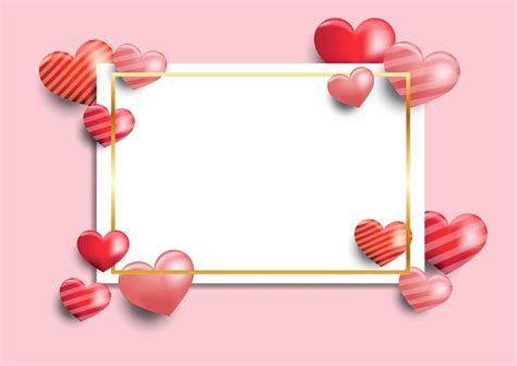 Premium Vector Valentines Love Frame Illustration
