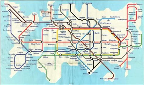 Tube Map To The World Underground Map London Underground Map