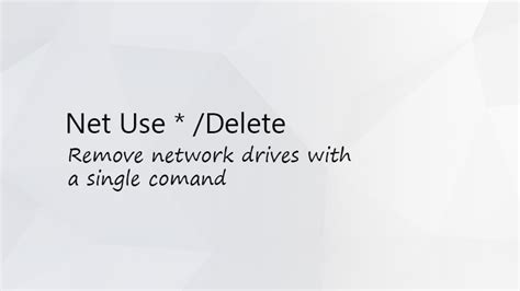Net Use Delete How To Remove Network Connections
