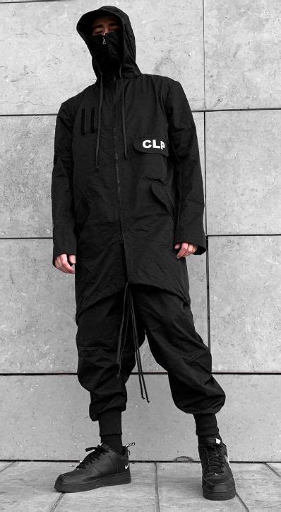 Clp Techwear Streetwear Men Outfits All Black Fashion Urban Style