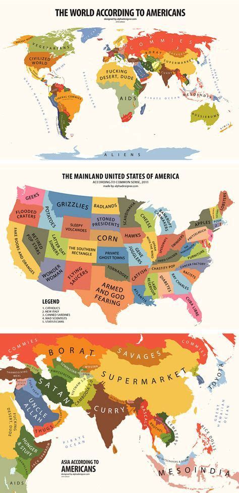 infographics a map of the world according to americans infographic map world map