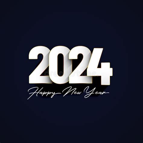 Simple And Elegant 2024 New Year Eve Holiday Background Design Stock