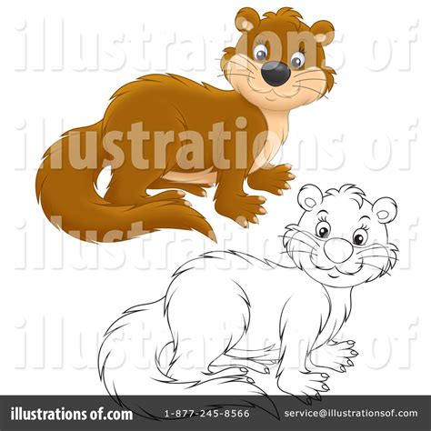 Weasel Outline Coloring Page