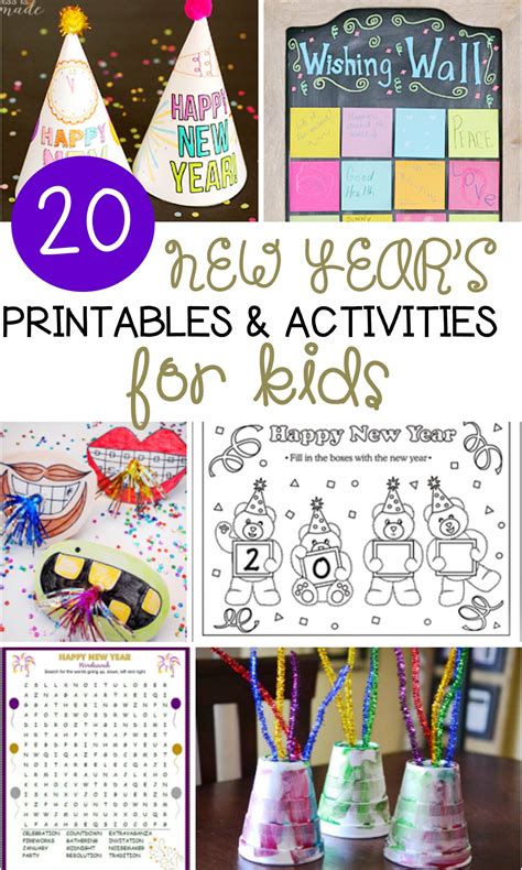 Print and enjoy teaching kids with several activities, worksheets with pictures, games, and puzzles. 20 New Year's Activities for Kids