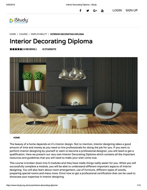 Interior Decorator Course Uk Interior Design Courses In London