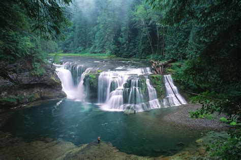 Waterfalls And Green Trees Waterfall Hd Wallpaper Wallpaper Flare