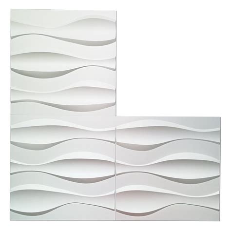 Art3d Wave Design Iii 197 In X 197 In Pvc 3d Wall Panel 12 Pack