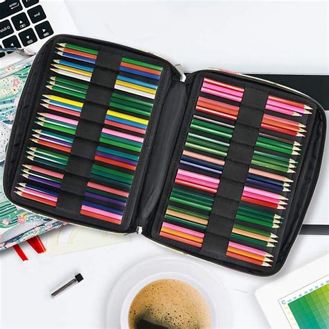 5x166 Slots Colored Pencil Case Oxford Fabric Pen Case With