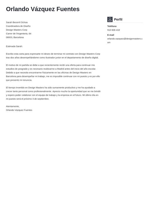 Carta De Baja Voluntaria Formal Sample Site I Vrogue