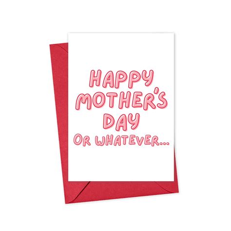 Funny Mothers Day Card From Daughter Printable Mothers Day Etsy Uk