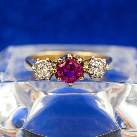 Ruby And Diamond Ring By Bravingtons C1975 Pippin Vintage Jewelry