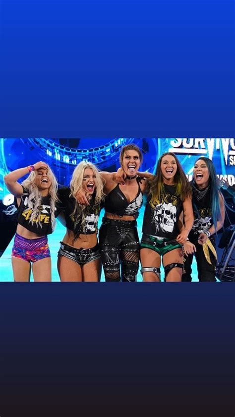 Rhea Ripley And Candice Lerea And Toni Storm And Tegan Nox And Mia Yim On The