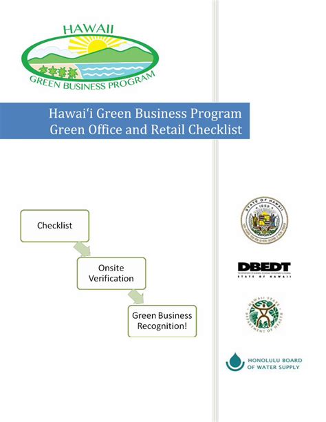 Pdf Hawaii Green Business Program Checklist Dokumentips