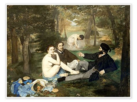 Le Déjeuner sur l herbe de Édouard Manet en poster tableau sur toile et plus Posterlounge be