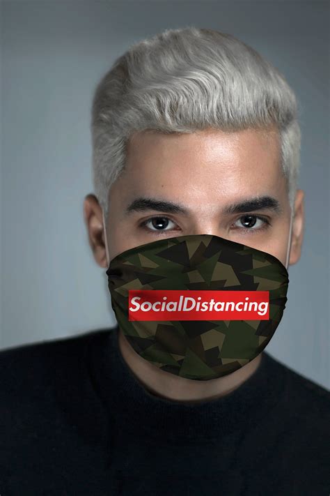 Social Distancing Camo Face Mask With Replaceable Filter Unisex