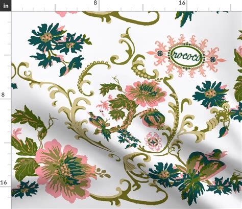 Paradise Rococo Fabric Spoonflower