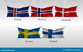 Ajuste Bandeiras De Países Europeus Bandeira De Ondulação De Islândia ...