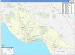Santa Cruz County, CA Zip Code Wall Map Basic Style by MarketMAPS ...