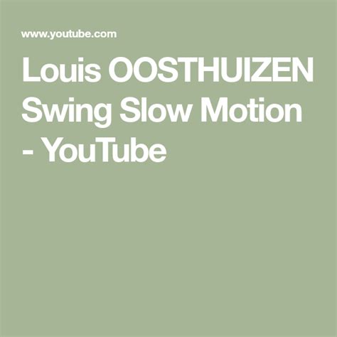 In this louis oosthuizen golf swing analysis video, you'll find out 3 keys to effortless distance as video: Louis OOSTHUIZEN Swing Slow Motion - YouTube in 2020 (With ...