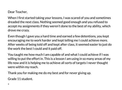 Teacher Appreciation Letter How To Write Free Templates