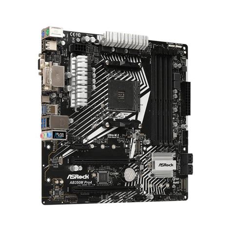 Asrock Ab350m Pro4 Am4 Amd B350 Micro Atx Interdiscount