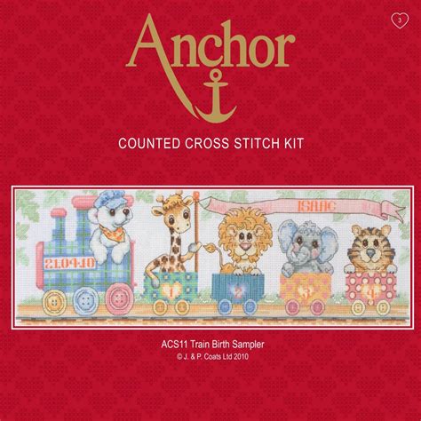 Train Birth Record Anchor Counted Cross Stitch Kit