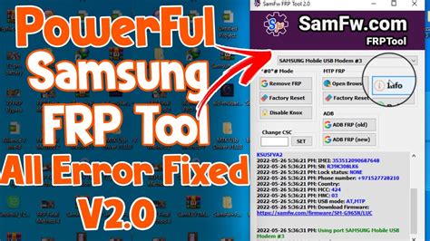 Powerful 🔥samsung Frp Remove Tool Android 9 To 12 Disable Knox 0