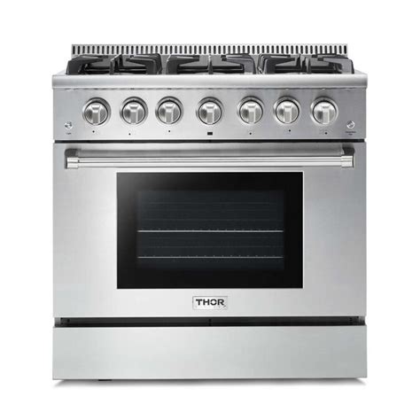 Thor Kitchen 36 In 6 Burners 52 Cu Ft Convection Freestanding Gas