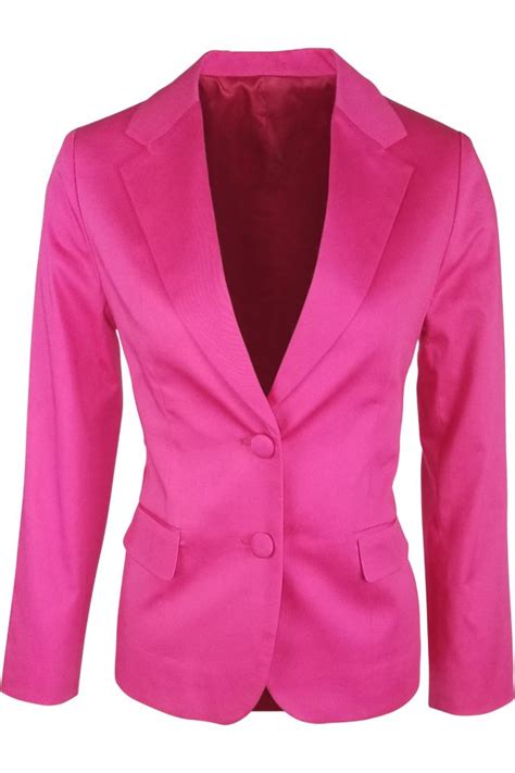 Womens Cotton Jacket Hot Pink Uniform Edit