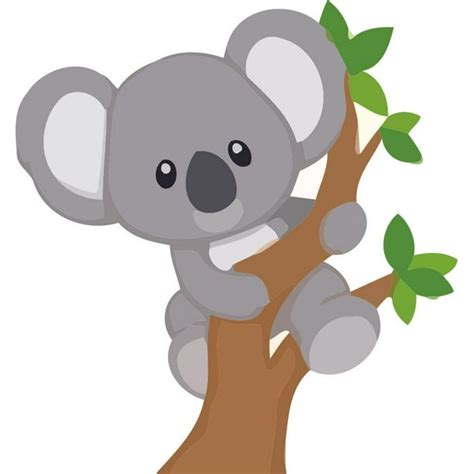 Cute Koala Bear Climbing Trees Wall Sticker Vinyl Art Decals Zoo Jungle