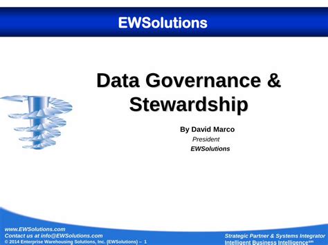 Pdf Data Governance And Stewardship Dama Chicago · Data Governance