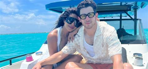 Priyanka Chopra And Nick Jonas Beach Outfit Pictures Instagram From Turks And Caicos Islands
