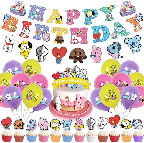 Buy Bt21 Birthday Party Supplies Bts Party Decorations For Bangtan