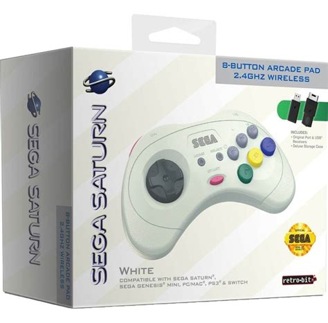 Retro Bit Sega Genesis Sega Saturn 8 Button Usb Port Wireless