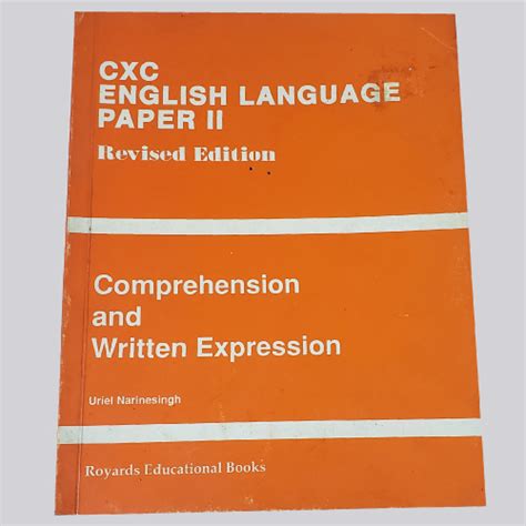 Cxc English Language Paper Ii Comprehension And Written Expression