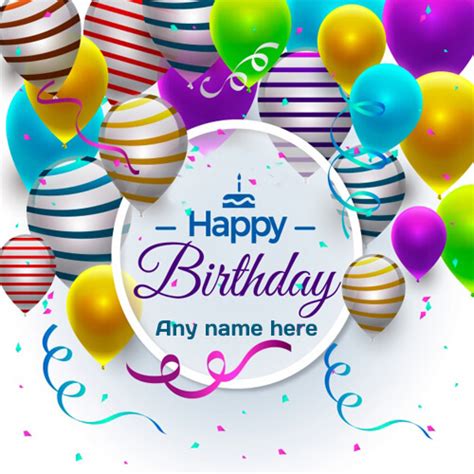 Write Name On Happy Birthday Wishes Greeting Cards Pic