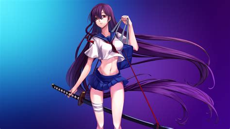 Katana Girl 4k Hd Anime 4k Wallpapers Images Backgrounds Photos And Pictures