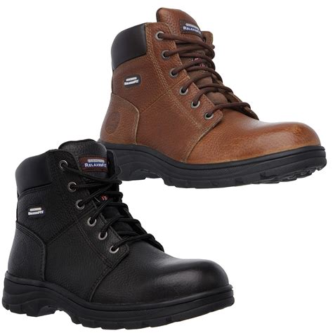 Mens Skechers Workshire Steel Toe Sb Safety Work Boots Sizes 7 To 13 Ebay