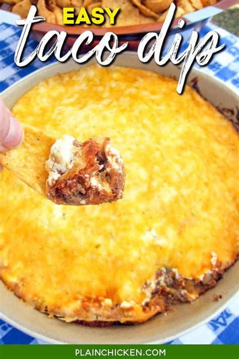 Easy Taco Dip 5 Ingredients Plain Chicken