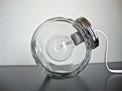 Modern Glass Jar Lighting With Clear Light Bulb Modern Light Fixture