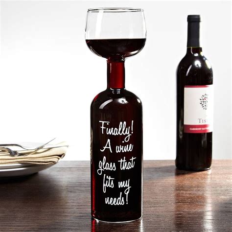 Drank Cadeau Wijnglas Xxl Invotis Axeswar Design Wine Bottle Glass Wine Bottle