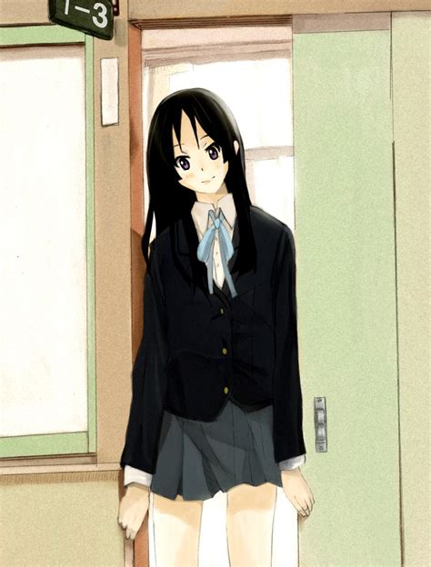 Safebooru 1girl Akiyama Mio Alternate Hairstyle Black Eyes Black Hair