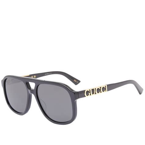 gucci eyewear gg1188s sunglasses black and grey end